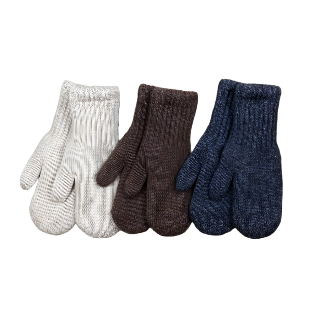 Photo of 3 different colors of Alpaca Boucle Gloves
