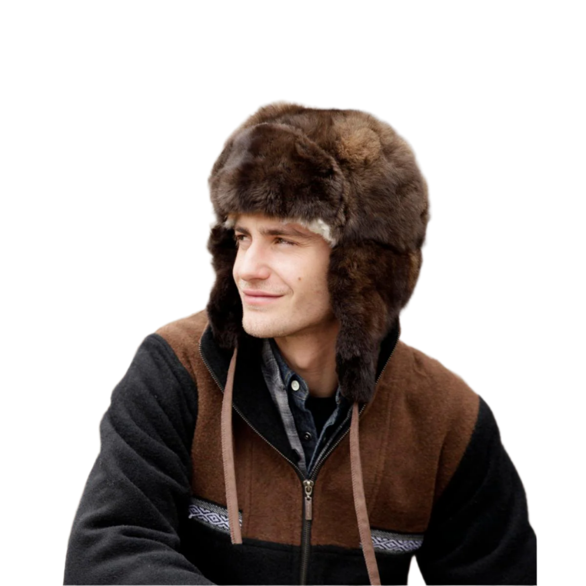 Photo of man wearing Alpaca Fur RCMP Hat