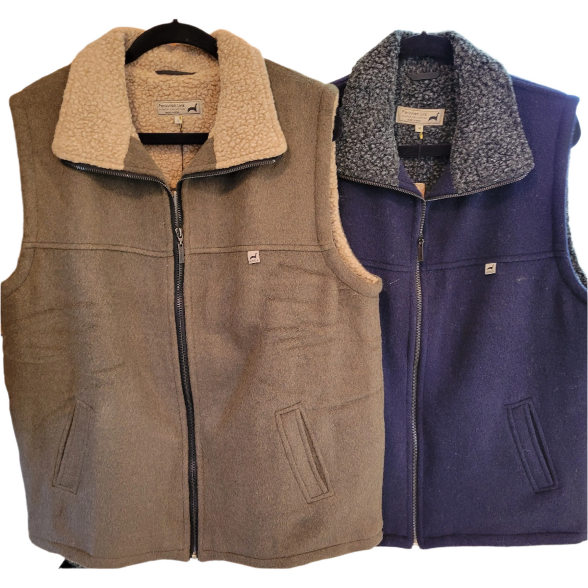 Photo of Moosehead Alpaca Vest in brown and blue