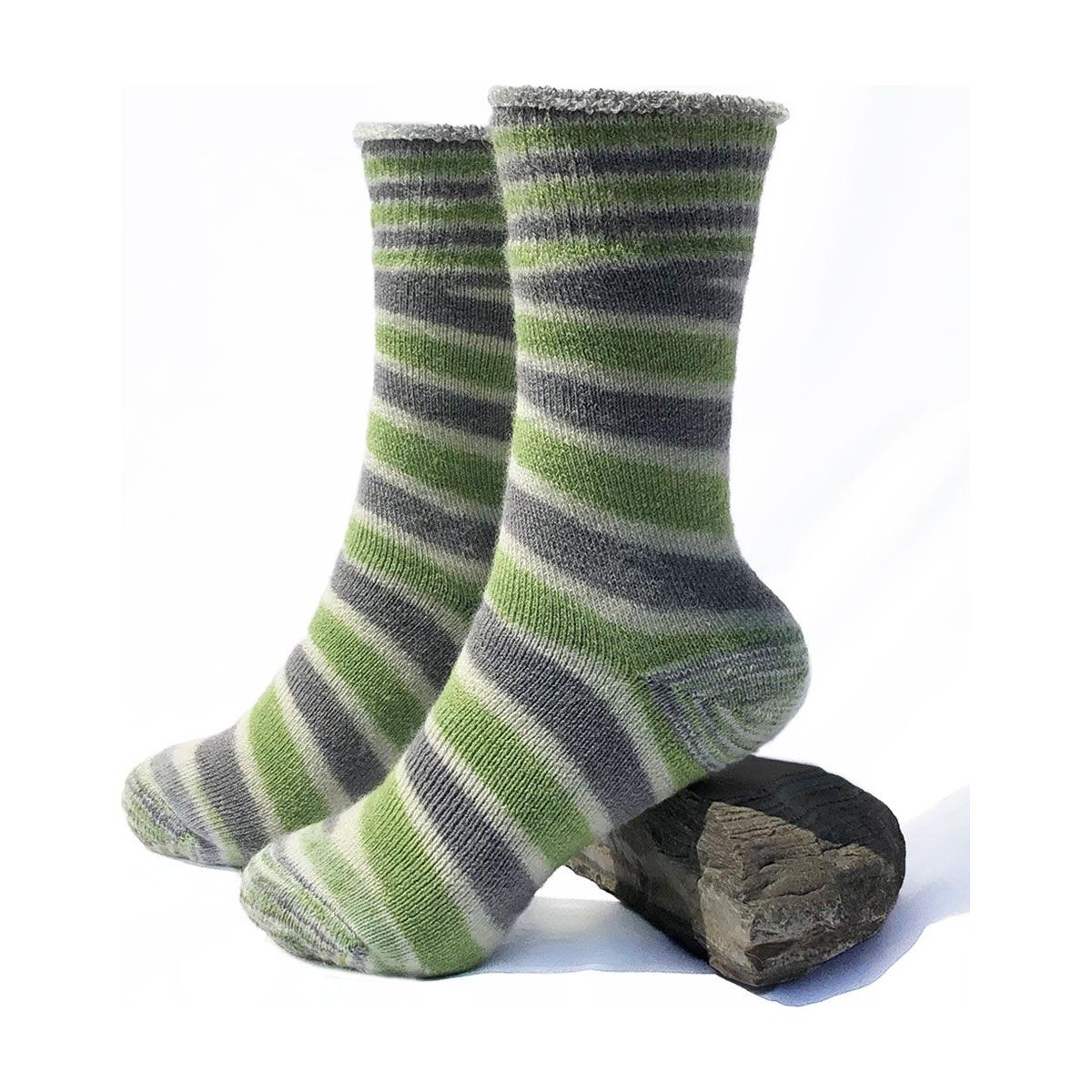 Reversible Outdoor Striped Alpaca Sock