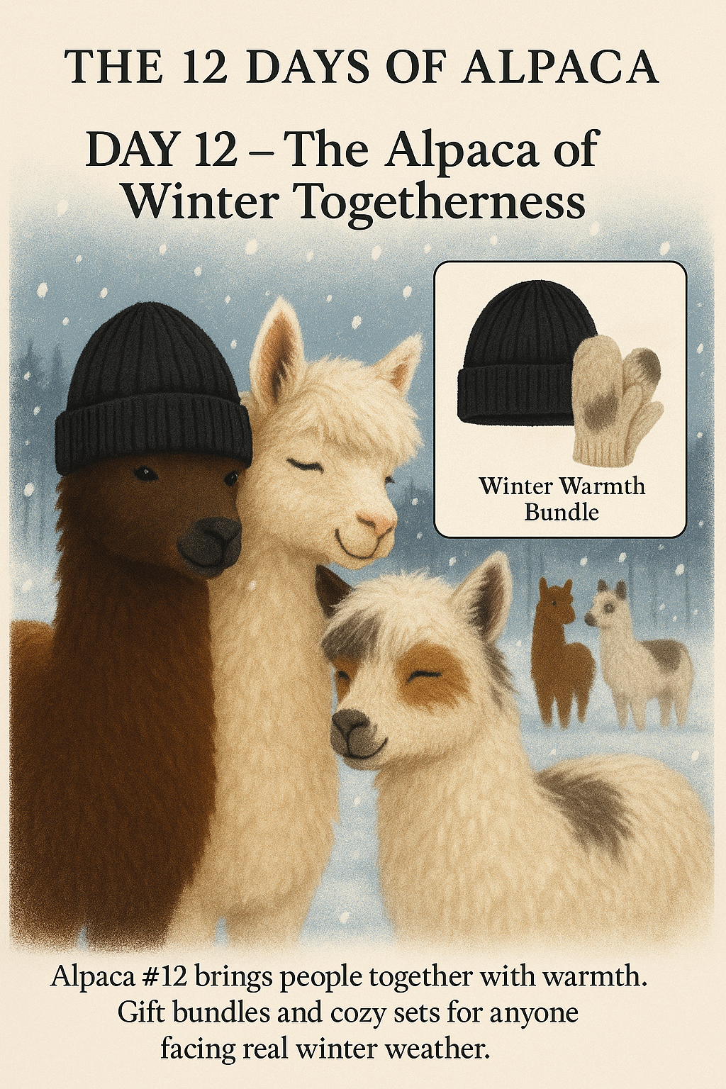 12 Days of Alpaca Day 12 - The Alpaca of Winter Togetherness