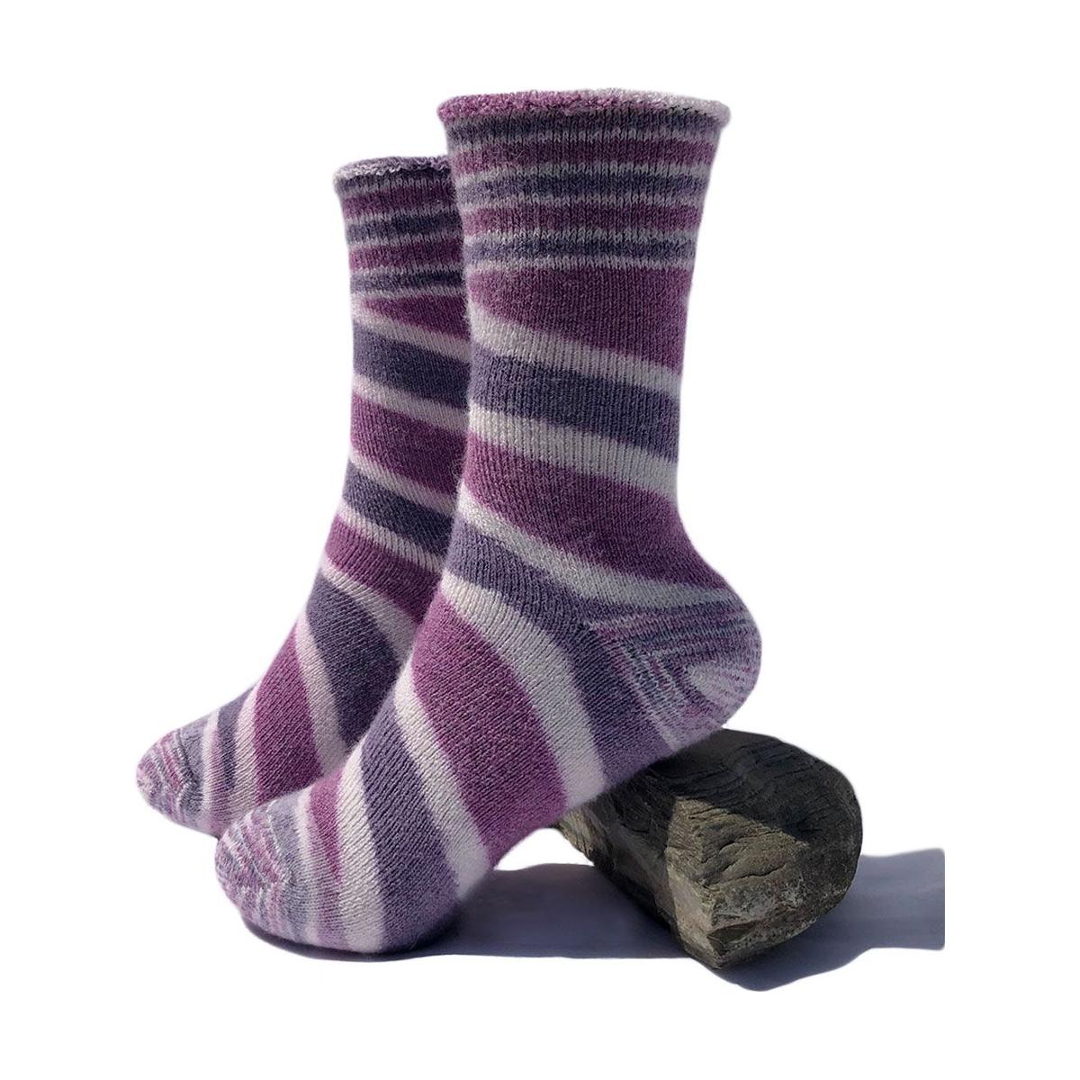 Reversible Outdoor Striped Alpaca Sock